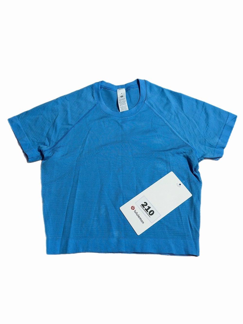NWT Lululemon Swiftly Tech Cropped Short-Sleeve Shirt 2.0 (Ocean Wave) Size 4